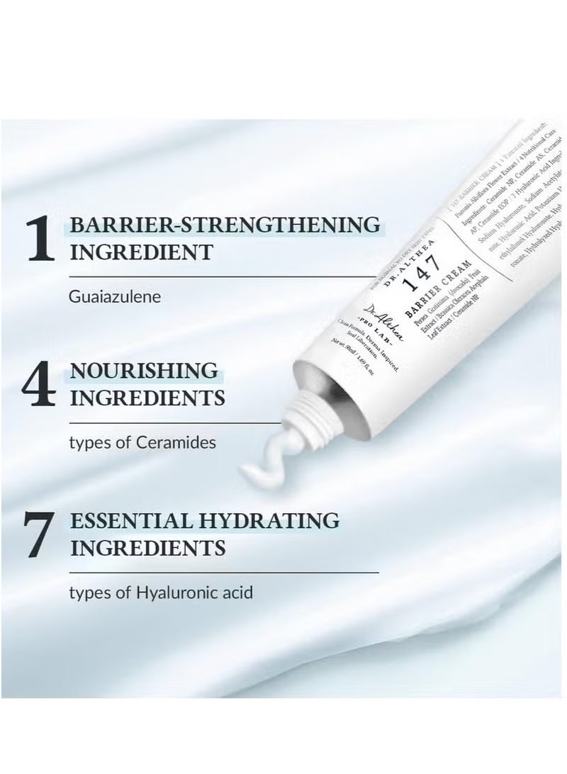 PROLAB PRO LAB 147 Barrier Cream | Daily Skin Barrier Care | Deep Hydrating with Hyaluronic Acid & Ceramides | Korean Vegan Skincare for All Skin Types | 1.7 Fl Oz - Image 2