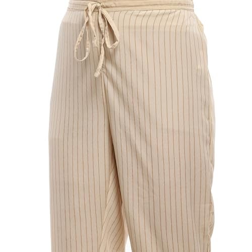 Biba Beige Crepe Straight Suit Set - Image 4