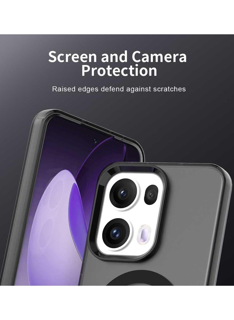 General Frosted Magnetic Case Compatible with OPPO Reno 13 5G, Supports Wireless Charging, Four Corner Airbag Anti Drop Clear Shell Cover for OPPO Reno 13  - Image 5