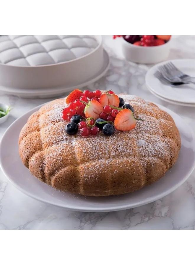 Silikomart Eleganza Elegance Silicone Mold Flexible Cake Pan With 3D Tufted Detailing Easily Unmolds Oven Microwave Freezer And Dishwasher Safe 57 1 2 Fluid Ounces Gray - Image 3