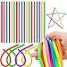 Estimable 100 PCS Colorful Stretchy Fidget Strings Sensory Toys Carnival Prizes Fidget Stress Relief Toy for Classroom Prize Children Gift Birthday Party Favors Kids 48 812 - Image 2
