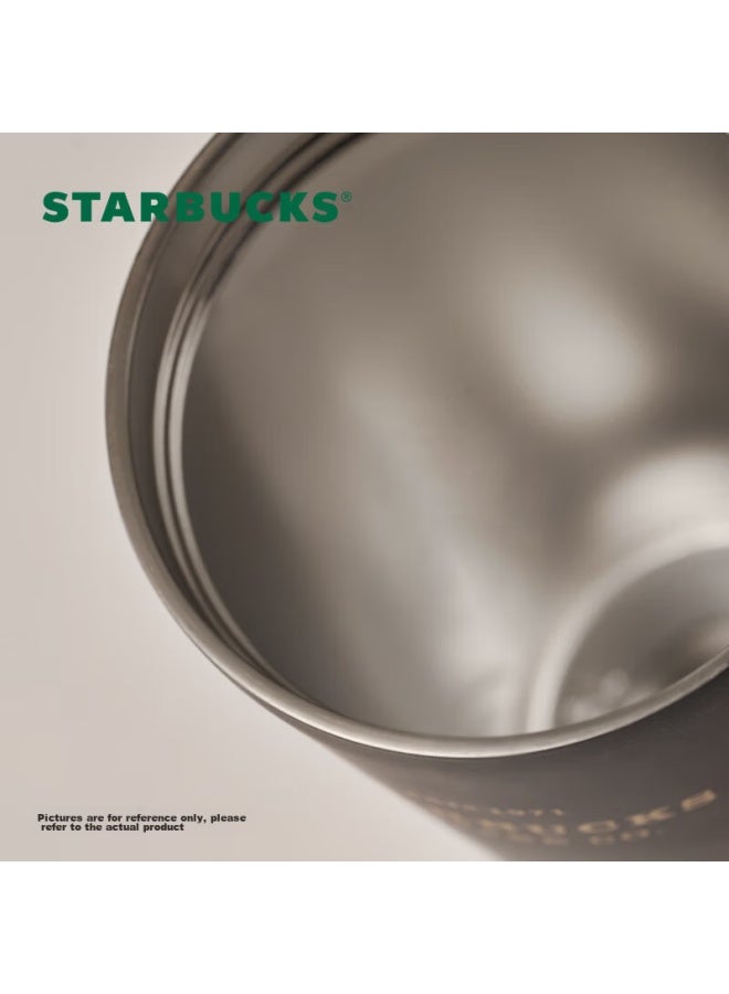 Starbucks Flow Gold Push-lid Stainless Steel Desktop Cup, 430ml, Insulated Hot And Cold Water Bottle, Graduation Gift - Image 2