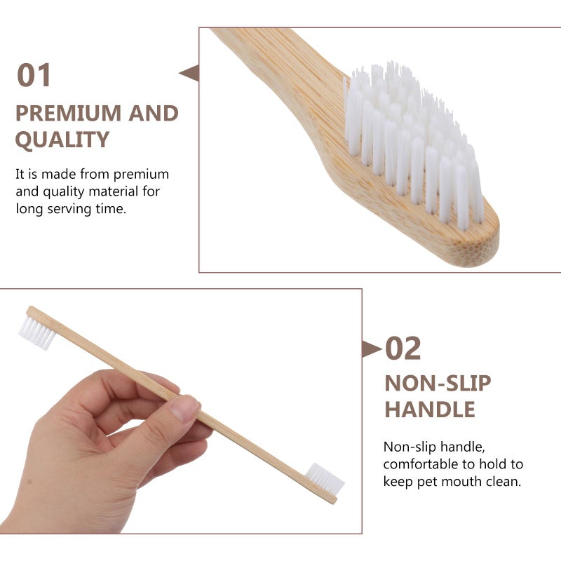Double Ended Pet Toothbrush For Dogs And Cats 2 Pack Soft Bristle Eco Friendly Dental Care - Image 3