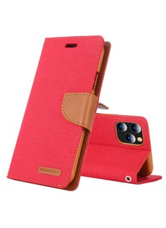 Case Cover For iPhone 11 Pro MERCURY GOOSPERY CANVAS DIARY Canvas Texture Horizontal Flip Leather Case with Card Slots & Wallet & Holder Red