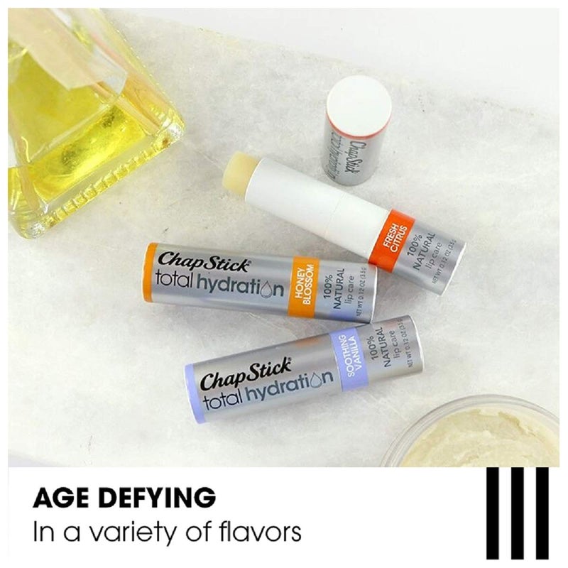 ChapStick Total Hydration Soothing Vanilla Moisturizing Lip Balm Tube, Lip Care with Argan Oil - 0.12 Oz - Image 3