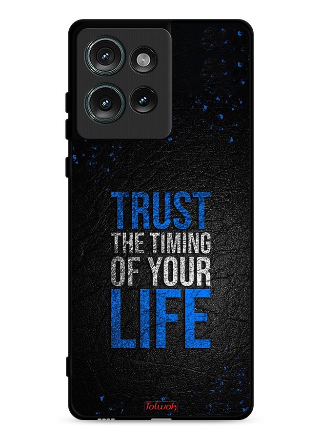 Tolwak Motorola Edge 50 Protective Case Cover Trust The Timing Of Your Life - Image 1