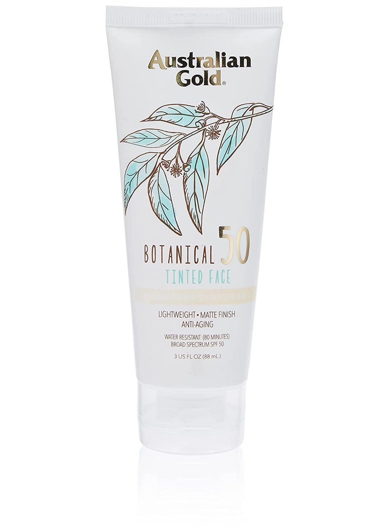 Australian Gold Botanical Sunscreen Tinted Face Mineral Lotion SPF 50, 3 Ounce | Broad Spectrum | Water Resistant - Image 2
