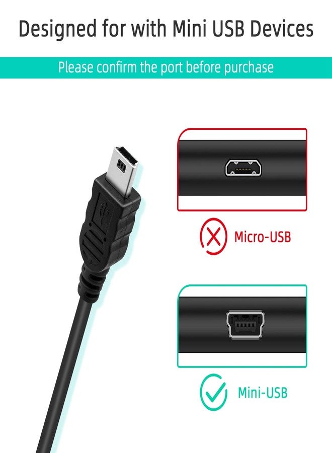 Mcbazel 2 Pack PS3 Controller Charging Cable, Mini USB Data Charging Cord for PS3/PS3 Slim/DualShock 3 Controller/Cameras 1 Meter USB 2.0 - Image 4