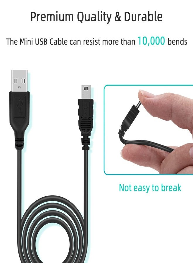 Mcbazel 2 Pack PS3 Controller Charging Cable, Mini USB Data Charging Cord for PS3/PS3 Slim/DualShock 3 Controller/Cameras 1 Meter USB 2.0 - Image 5