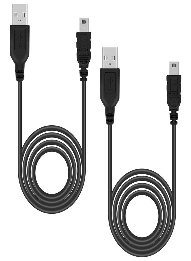Mcbazel 2 Pack PS3 Controller Charging Cable, Mini USB Data Charging Cord for PS3/PS3 Slim/DualShock 3 Controller/Cameras 1 Meter USB 2.0 - Image 1