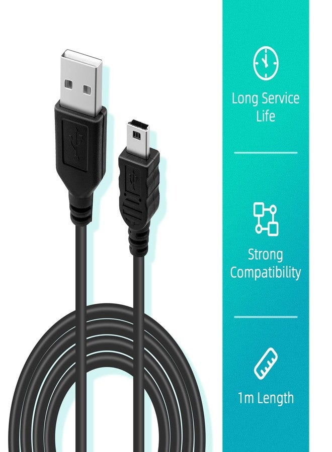 Mcbazel 2 Pack PS3 Controller Charging Cable, Mini USB Data Charging Cord for PS3/PS3 Slim/DualShock 3 Controller/Cameras 1 Meter USB 2.0 - Image 2