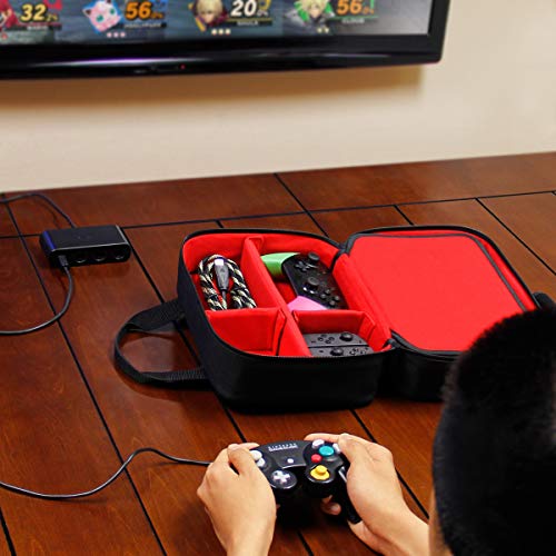 USA Gear Sling Bag Compatible with Nintendo Switch 2, Dock Station, Gamecube/Pro Controller, Joy Cons & More Nintendo Switch 2 Accessories - Customizable Interior, Shoulder Strap - Red - Image 3