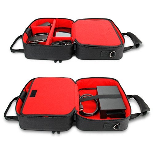 USA Gear Sling Bag Compatible with Nintendo Switch 2, Dock Station, Gamecube/Pro Controller, Joy Cons & More Nintendo Switch 2 Accessories - Customizable Interior, Shoulder Strap - Red - Image 4