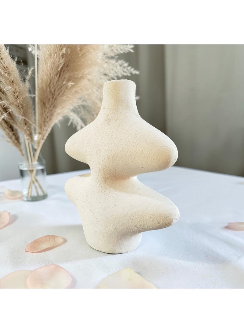 color zone pottery Decorative ceramic vase for office and home (25 cm) with distinctive designs. - Image 3