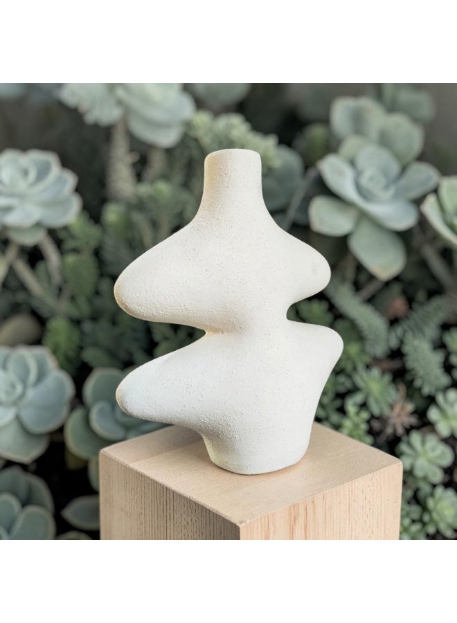 color zone pottery Decorative ceramic vase for office and home (25 cm) with distinctive designs. - Image 2