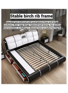 AWD Smart Bed King Size Provided with Projector Massage Bluetooth Speaker Storage Drawers Safe Air Purifier Clock Display Bedroom Essential King Size Bed Luxurious Modern Smart Bed.  - Image 5