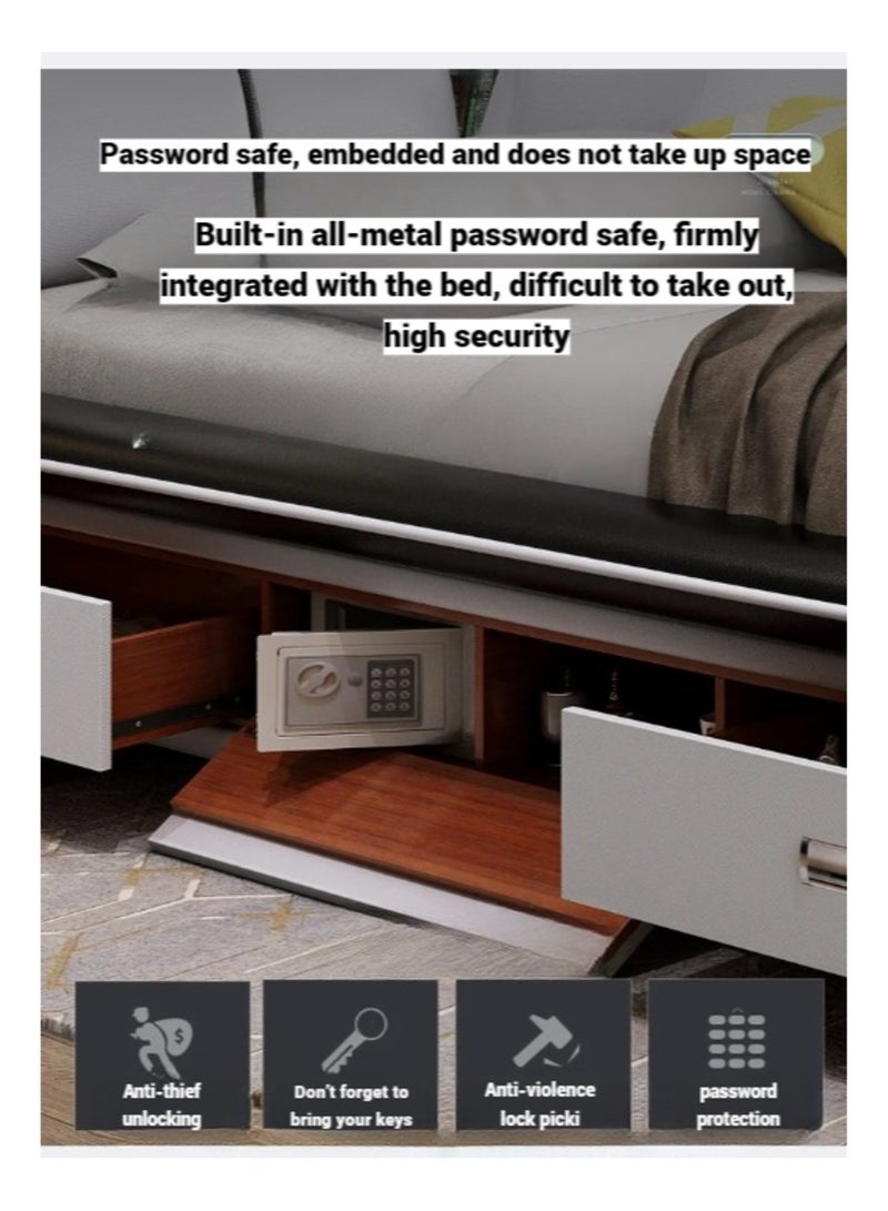 AWD Smart Bed King Size Provided with Projector Massage Bluetooth Speaker Storage Drawers Safe Air Purifier Clock Display Bedroom Essential King Size Bed Luxurious Modern Smart Bed.  - Image 2