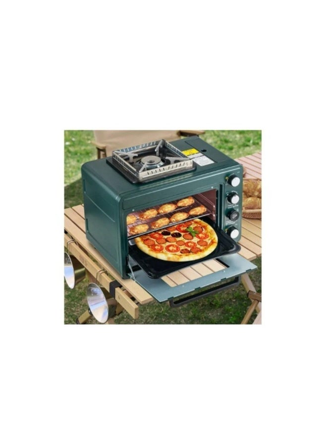 Tradeo 2-in-1 Gas Stove with 25L Oven Compact Cooker Multi-Function Baking & Cooking Appliance - Image 4