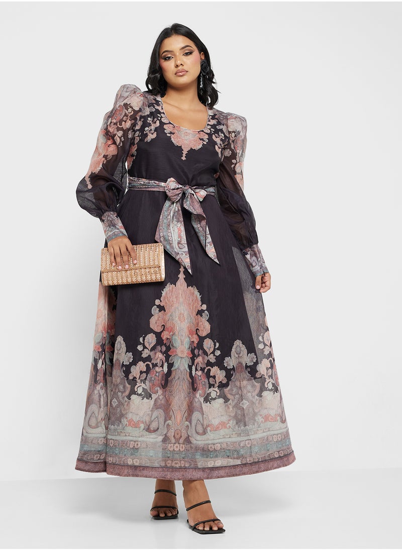 Khizana Plus size abstract print dress  - Image 1