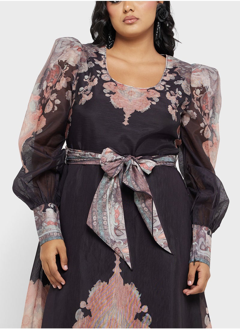 Khizana Plus size abstract print dress  - Image 3