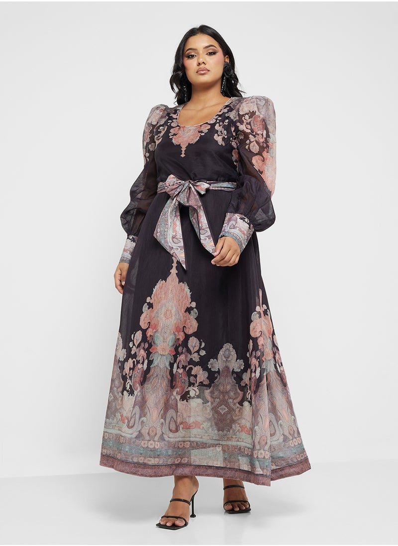 Khizana Plus size abstract print dress  - Image 4