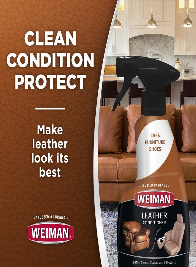 Weiman Leather Cleaner and Conditioner for Furniture - Cleans Conditions and Restores Leather Surfaces - UV Protectants Help Prevent Cracking or Fading of Leather Car Seats, Shoes, Purses - Image 3