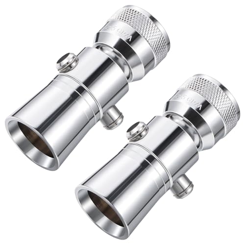 Enhon 2 Setting Pivoting Single Spray Shower Head with Shut Off Valve Replacement for 52652PK Compatible with Delta Shower 25 GPM Brass Water Saving Shower Head Chrome 1 Diameter Spray Face 2 Set - Image 1