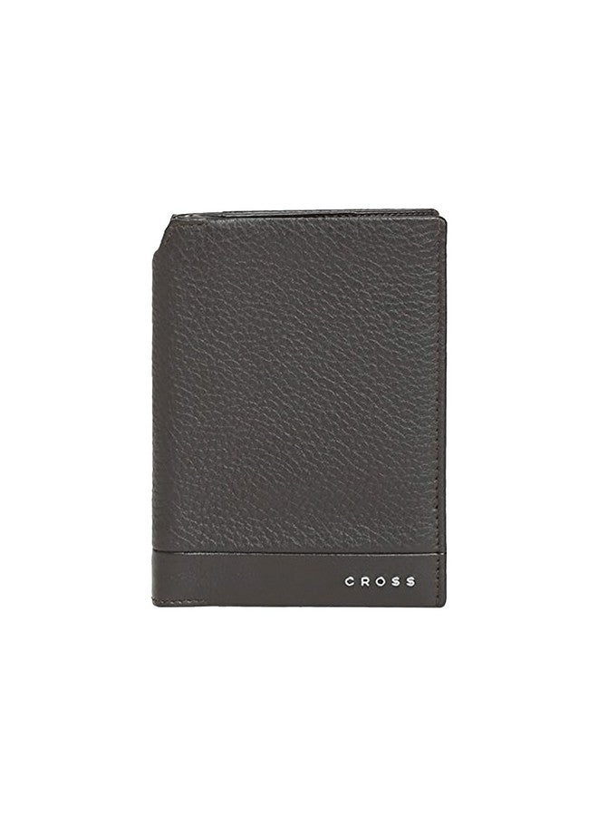 Cross Brown Passport Wallet Leather Wallets for Men Latest Gents Purse with Card Holder Compartment (AC028389N-3) - Image 1