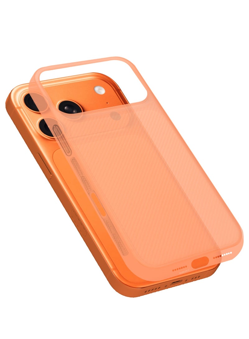 CATANES Case Cover for iPhone 17 Pro Max, Air Skin Line Design Back Cover, Sturdy Durable Ultra-Thin Case, Drop Protection Cover Clear - Cosmic Orange - Image 3