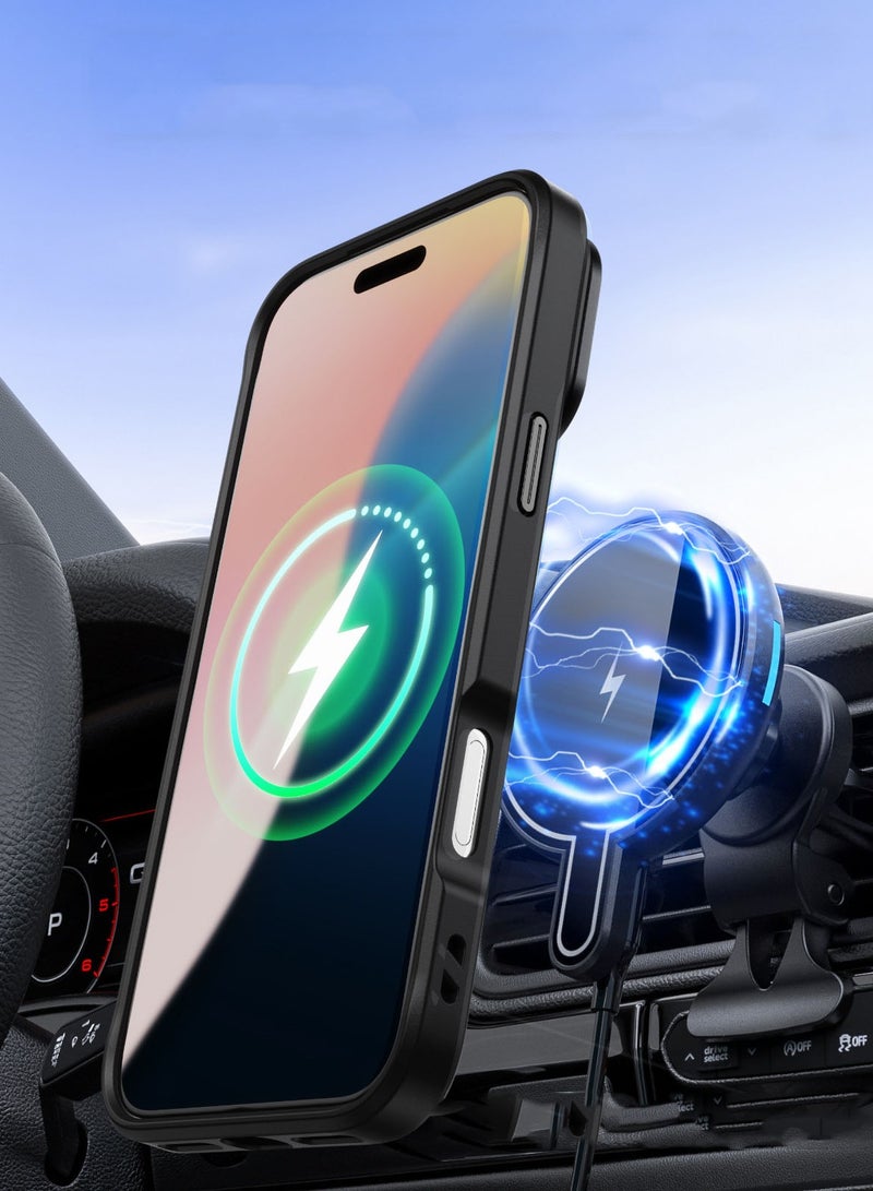 general for iPhone 17/iPhone 17 Air/ iPhone 17 Pro/ iPhone 17 Pro Max Case Compatible with Magsafe, Clear Transparent Camera Kickstand Case Shockproof Heavy Duty Protective Cover Case - Image 5