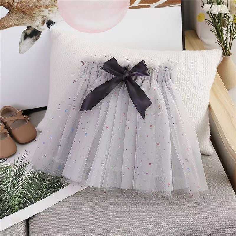 Girl'S Veil Skirt Western Style Skirt Spring And Arrival Small And Medium-Sized Children'S Baby'S Skirt Short Skirt Children'S Princess Skirt - Image 1