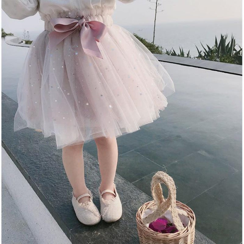 Girl'S Veil Skirt Western Style Skirt Spring And Arrival Small And Medium-Sized Children'S Baby'S Skirt Short Skirt Children'S Princess Skirt - Image 2