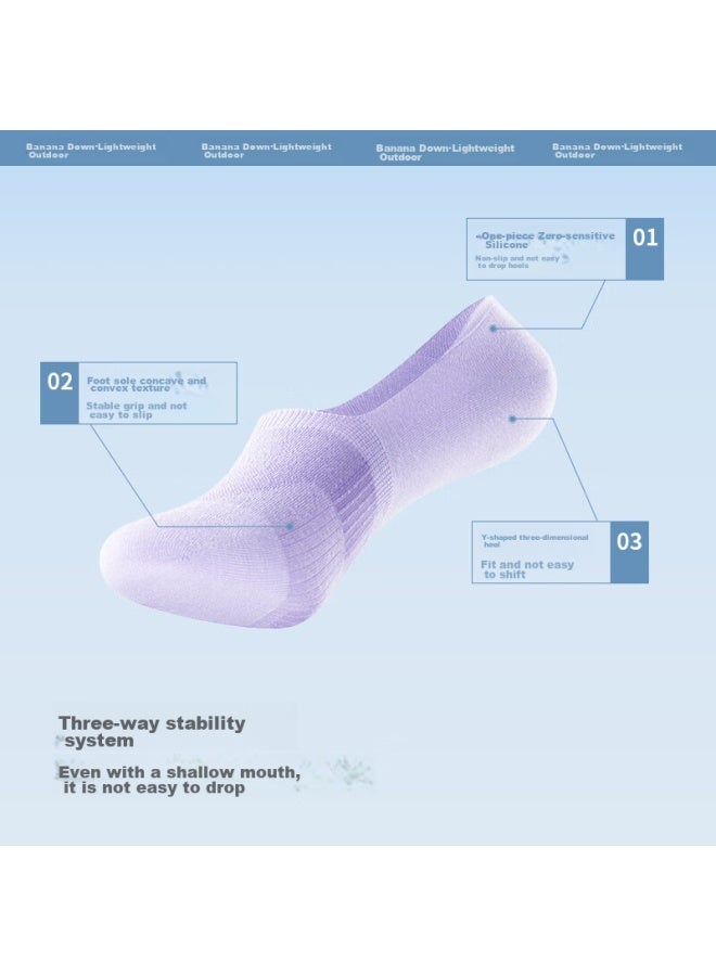 Beneunder Women's Socks, Odor-resistant, Antibacterial, Breathable Summer Short Socks, Non-slip, Sweat-absorbing, Athletic Boat Socks, Casual Socks, Light Cuff, 4 Pairs - Image 2
