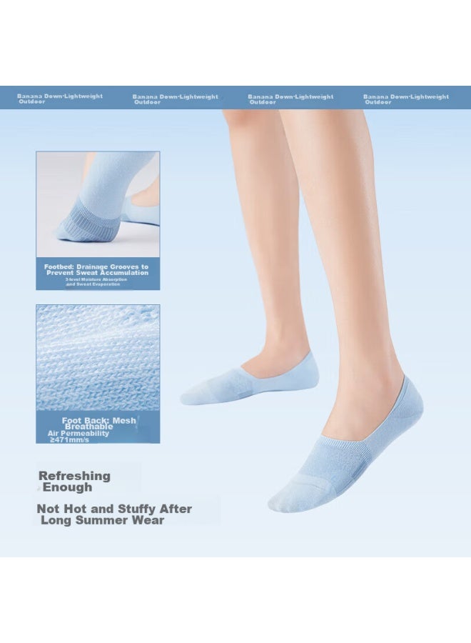 Beneunder Women's Socks, Odor-resistant, Antibacterial, Breathable Summer Short Socks, Non-slip, Sweat-absorbing, Athletic Boat Socks, Casual Socks, Light Cuff, 4 Pairs - Image 4