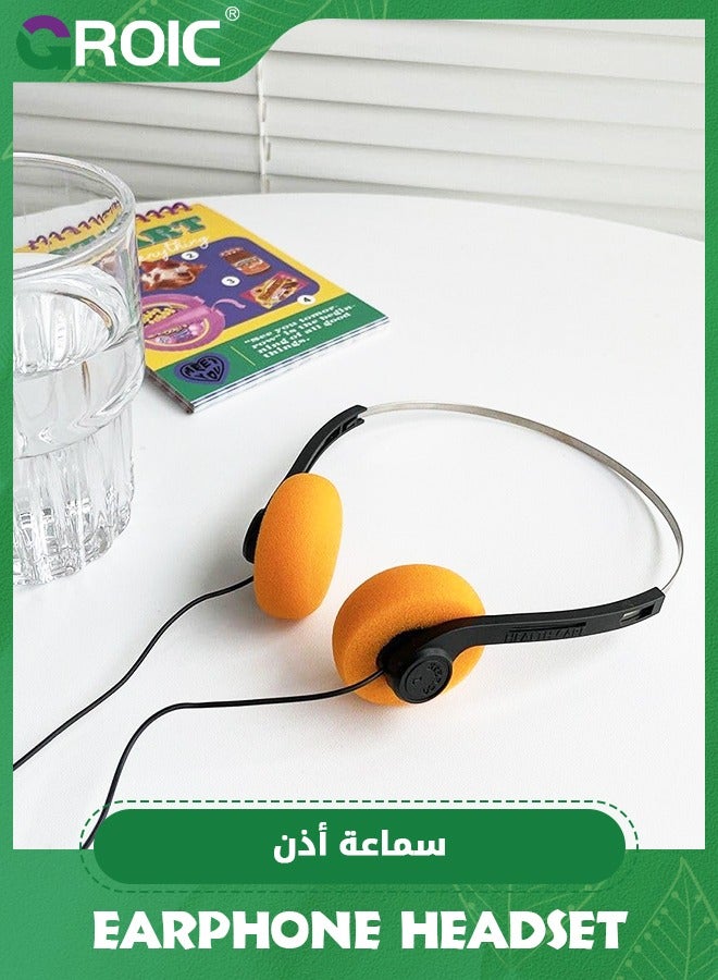 GROIC Retro Lightweight Earphones, Hi-Fi Stereo Earphone Headset, Retro Over-Ear Headphone, Walkman Headphone Vintage Feelings Underwire Headphone Hi-Fi Stereo Headphone  - Image 3