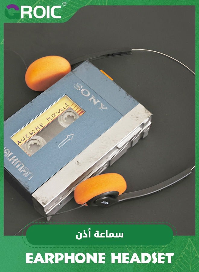 GROIC Retro Lightweight Earphones, Hi-Fi Stereo Earphone Headset, Retro Over-Ear Headphone, Walkman Headphone Vintage Feelings Underwire Headphone Hi-Fi Stereo Headphone  - Image 4