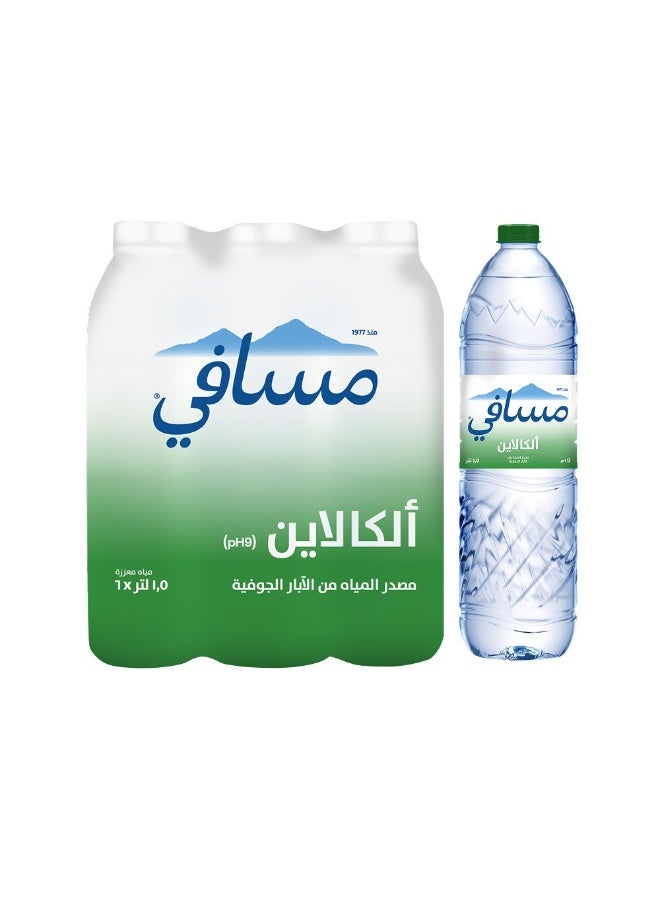 مسافي مياه شرب معدنية طبيعية قلوية، 6 عبوات × 1.5 لتر - Image 3