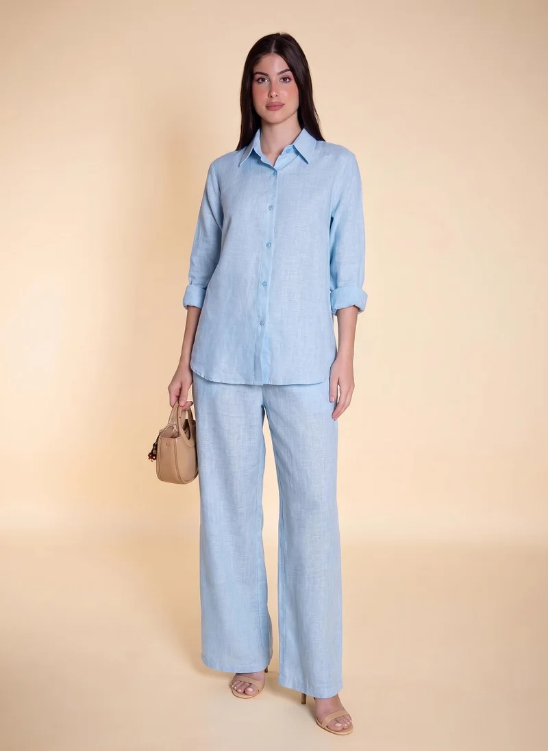 Shapes LINEN BLEND SHIRT SET