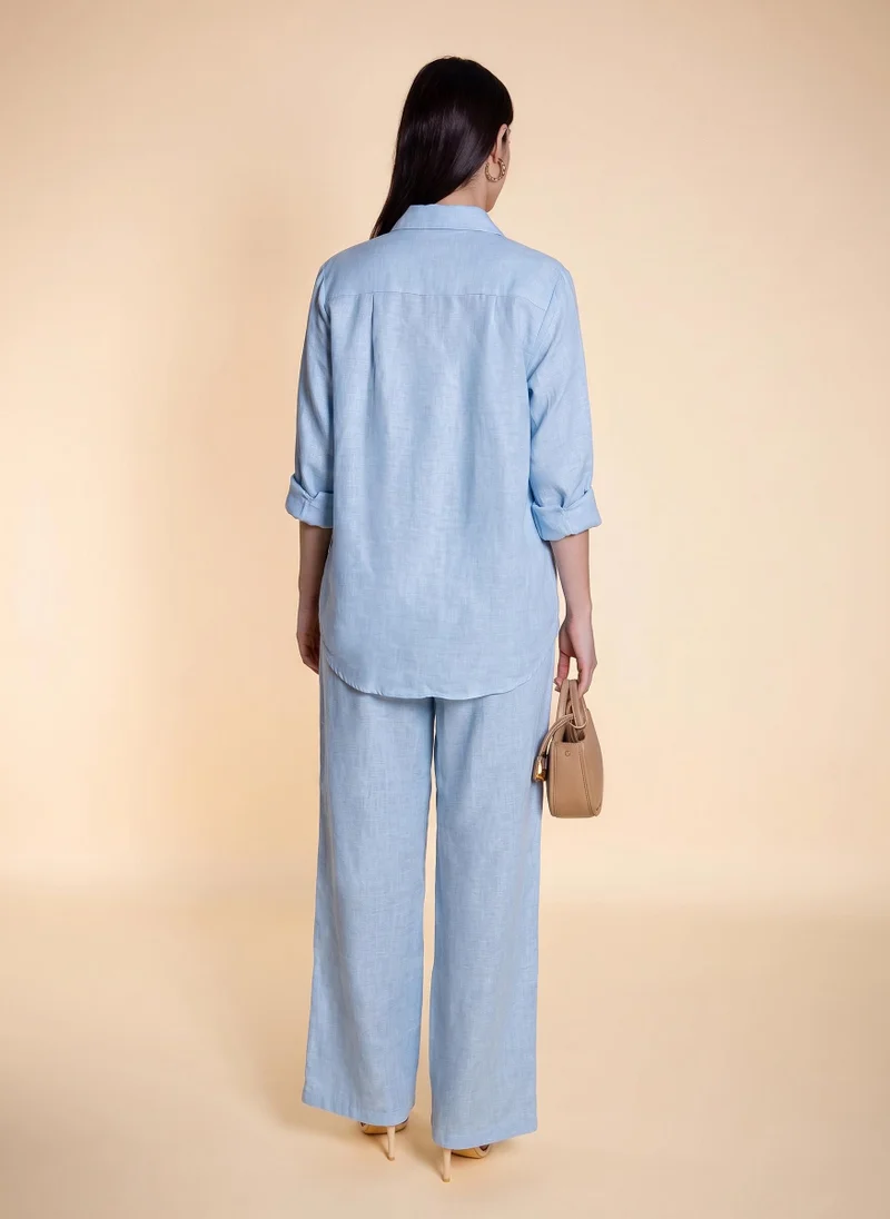Shapes LINEN BLEND SHIRT SET