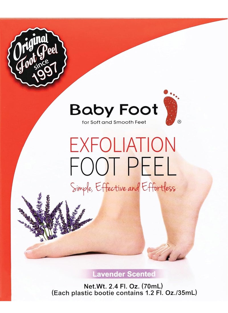 Baby Foot Baby Foot Original Exfoliation Foot Peel - Callus Remover for Rough Cracked, Dry Feet, Dead Skin Removal - Foot Peeling Mask for Baby Soft Feet - Spa Experience at Home & Gift Ideas - Lavender Scented  - Image 1
