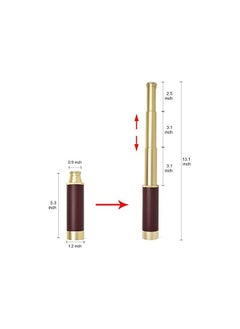 Generic Pirate Monocular Telescope for Kids & Adults, Handheld Collapsible Brass Telescope 25x30 Zoomable Portable Pirate Spyglass for Cruise Ship Travel Watching Games Hiking Hunting and More  - Image 4