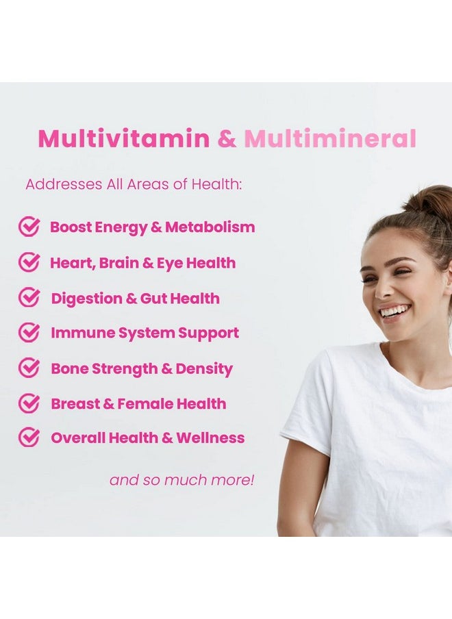 NutraChamps Women Daily Multivitamin Supplement Vegan Capsules With Biotin Vitamins A B C D E K Calcium Zinc Lutein Magnesium Premium Multimineral Multivitamin For Women  - Image 5