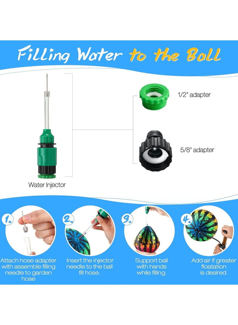 Swimming Pool Gaming Ball 9 Inch Underwater Pool Toy , Pools Toys Ball with Water Filling Adapter for Under Water Passing, Dribbling, Diving, Pool Game for Teen Adult(Gradient Style) - Image 5