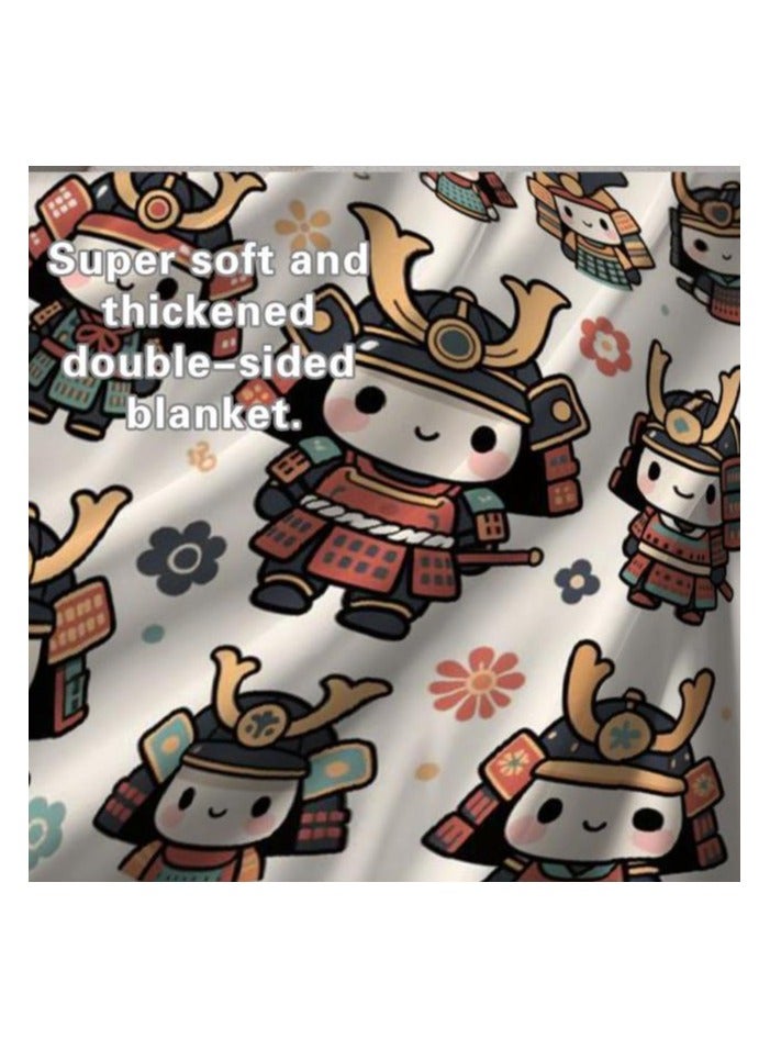 عام بطانية رقيقة من الفانيلا الكرتونية للأطفال أو الطلاب (دافئة ومريحة ومناسبة للنوم والألعاب) 100 سم * 150 سم - Image 1