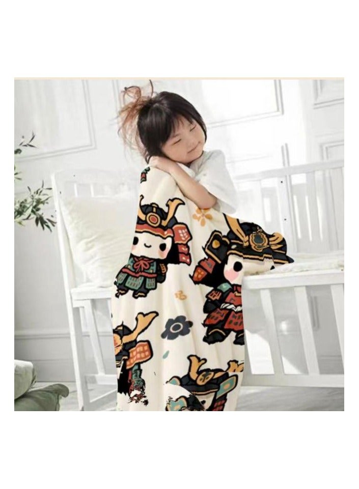 عام بطانية رقيقة من الفانيلا الكرتونية للأطفال أو الطلاب (دافئة ومريحة ومناسبة للنوم والألعاب) 100 سم * 150 سم - Image 3