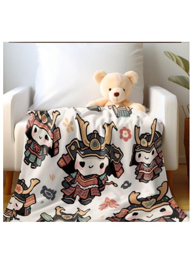 عام بطانية رقيقة من الفانيلا الكرتونية للأطفال أو الطلاب (دافئة ومريحة ومناسبة للنوم والألعاب) 100 سم * 150 سم - Image 4