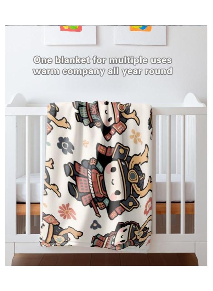 عام بطانية رقيقة من الفانيلا الكرتونية للأطفال أو الطلاب (دافئة ومريحة ومناسبة للنوم والألعاب) 100 سم * 150 سم - Image 5