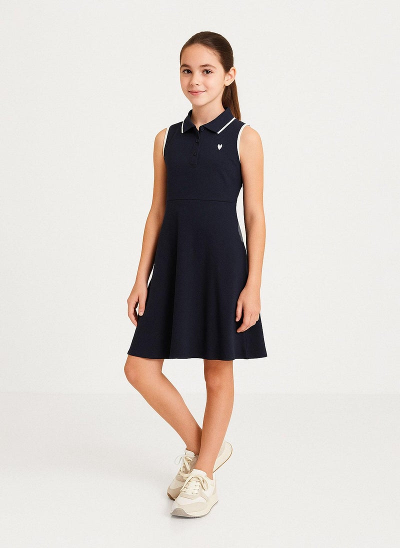 مينوتي فستان بولو بدون أكمام للبنات المراهقات - Image 1