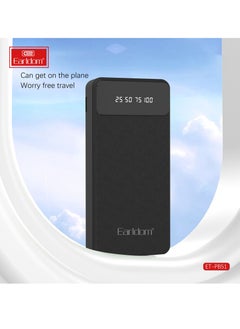 Earldom 20000mah Portable Power Bank 4 Wire In-Built Charging Cable Black  - Image 2