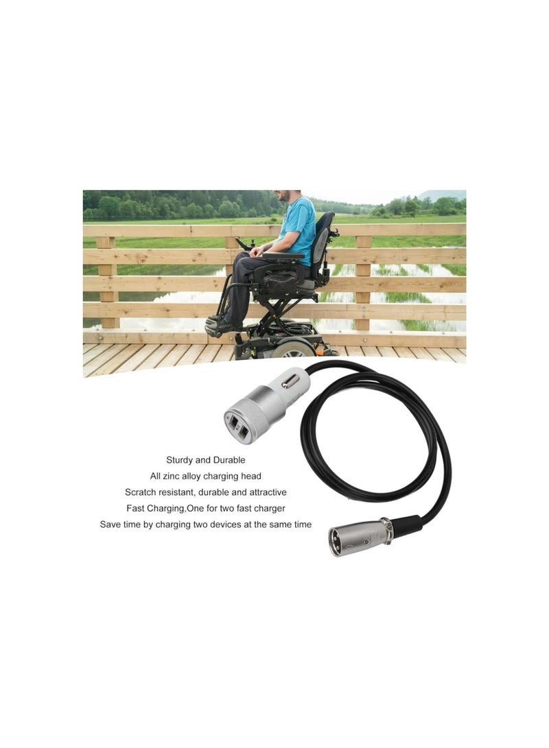 شاحن كرسي كهربائي 2 في 1، سكوتر محمول مع يو أس بي لكرسي متحرك وسكوتر كهربائي ودراجة كهربائية - Image 4